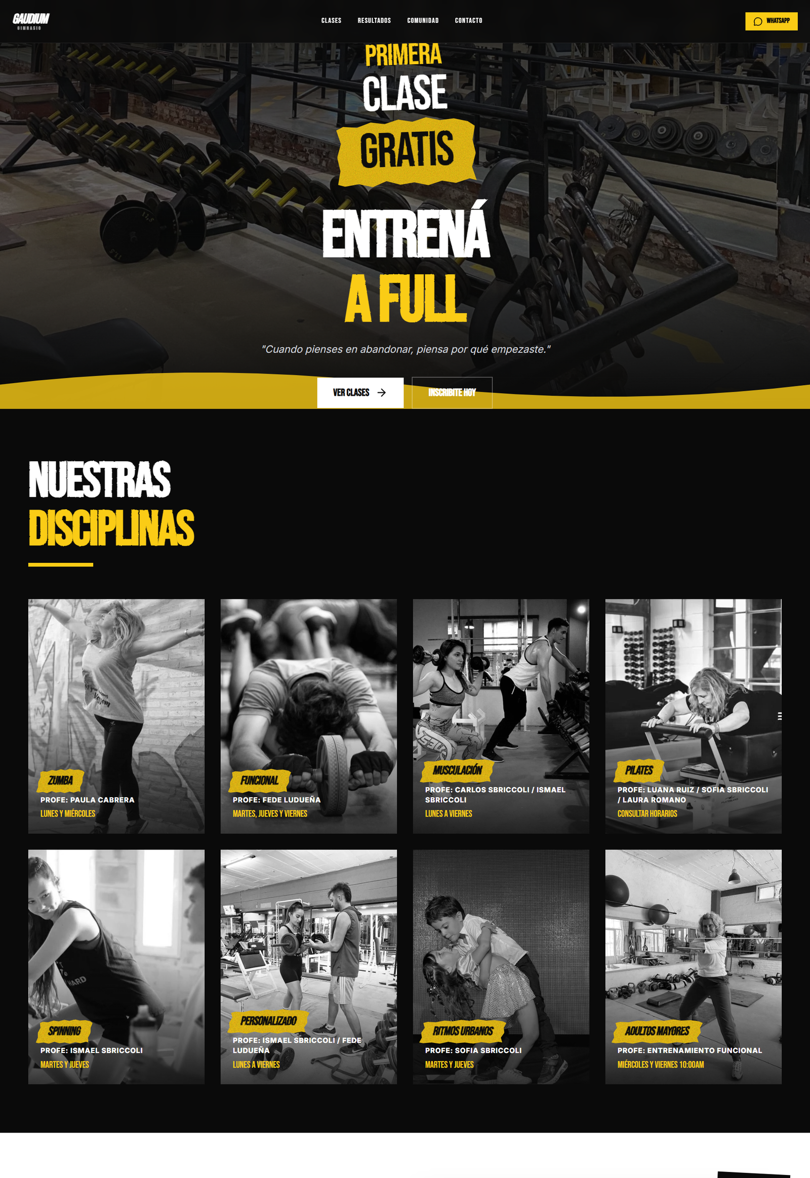 Gaudium Fitness — Web App Prototype