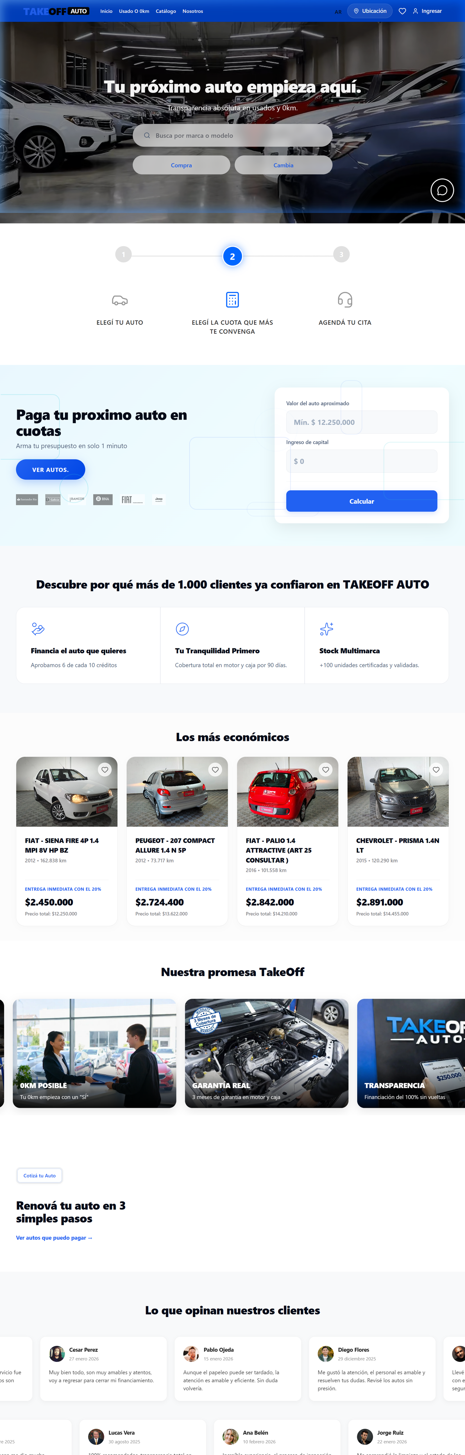 Take Off Auto — Marketplace de vehículos